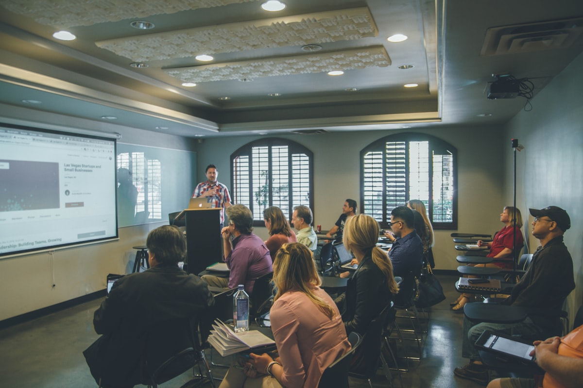Leaders attending a workshop session